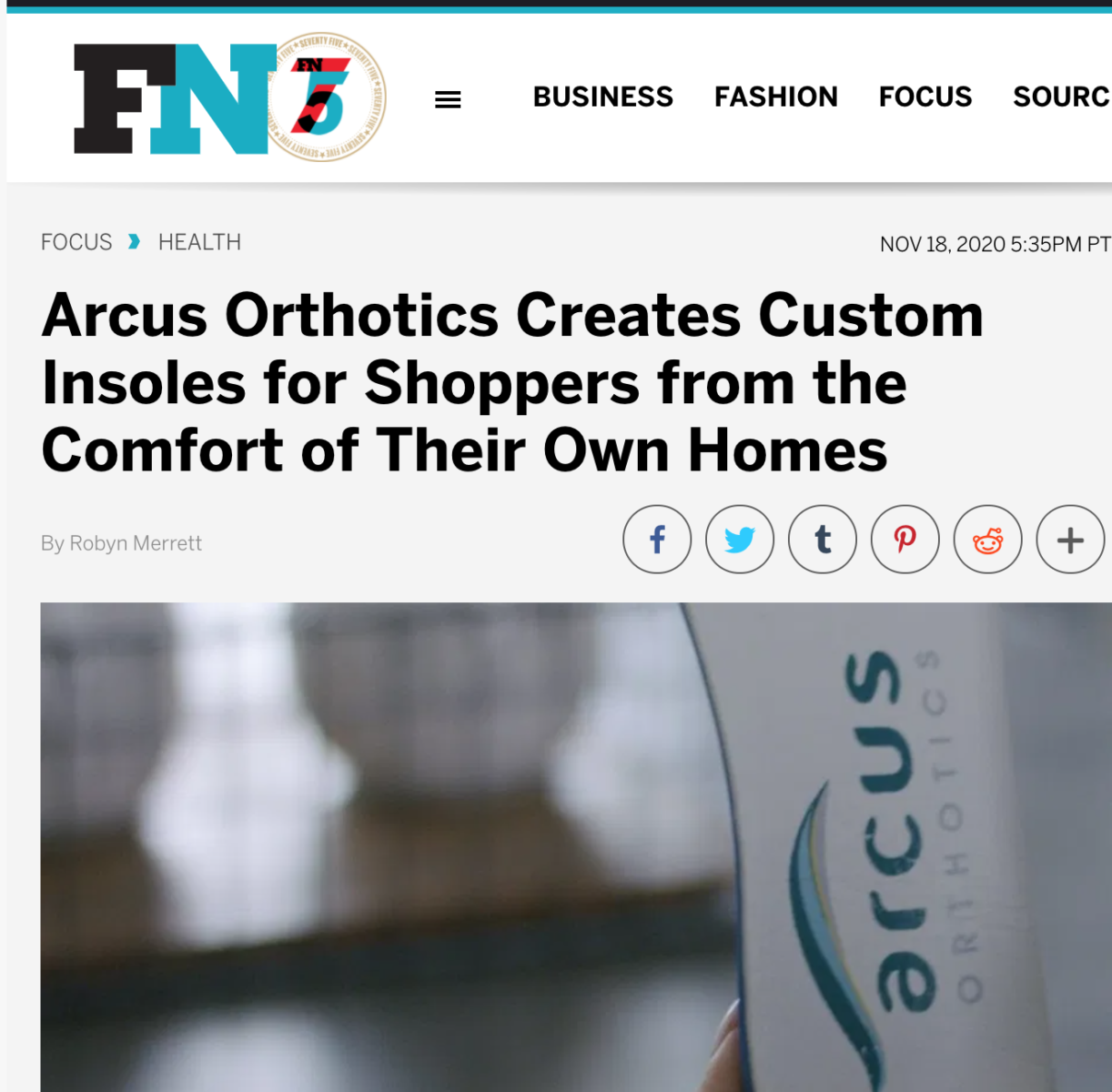 Arcus Orthotics Creates Custom Insoles for Shoppers from the Comfort of Their Own Homes